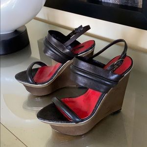 Charles Jourdan Paris Black Platform Heels